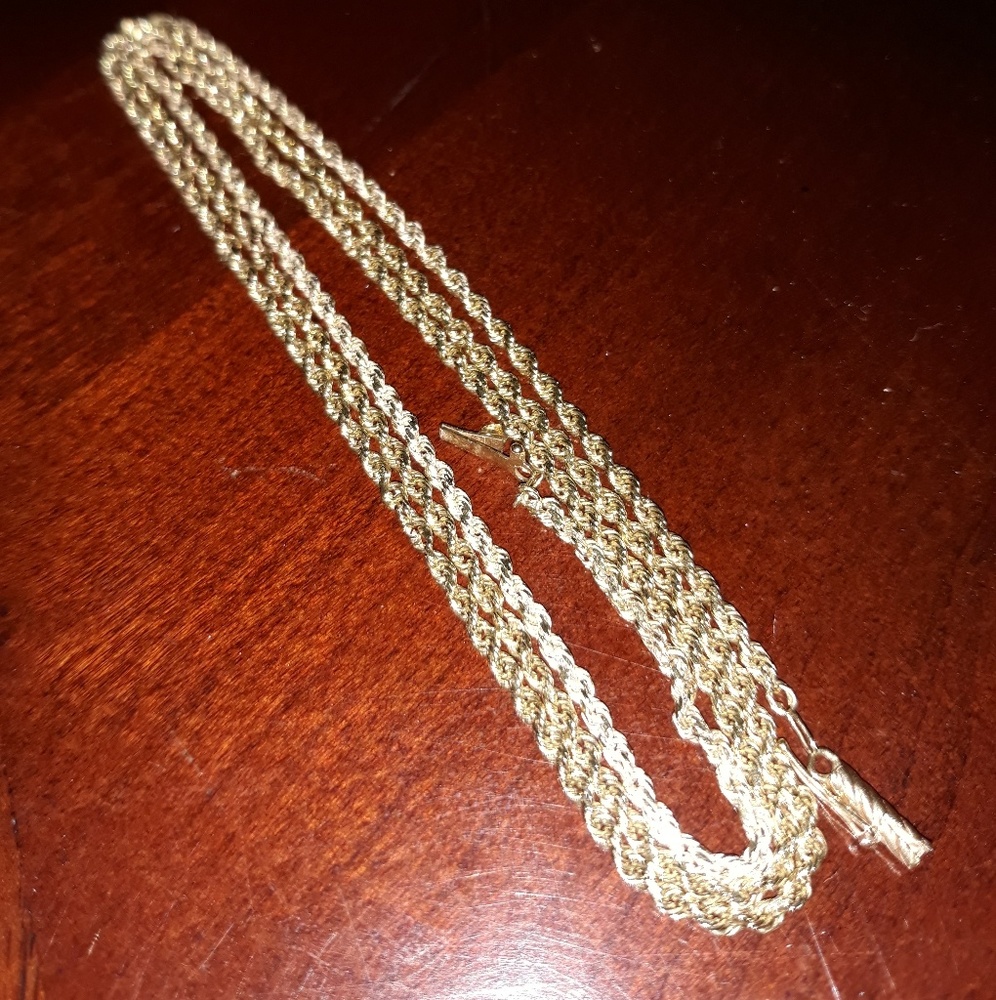 Solid 26inch 14k Rope chain 2mm